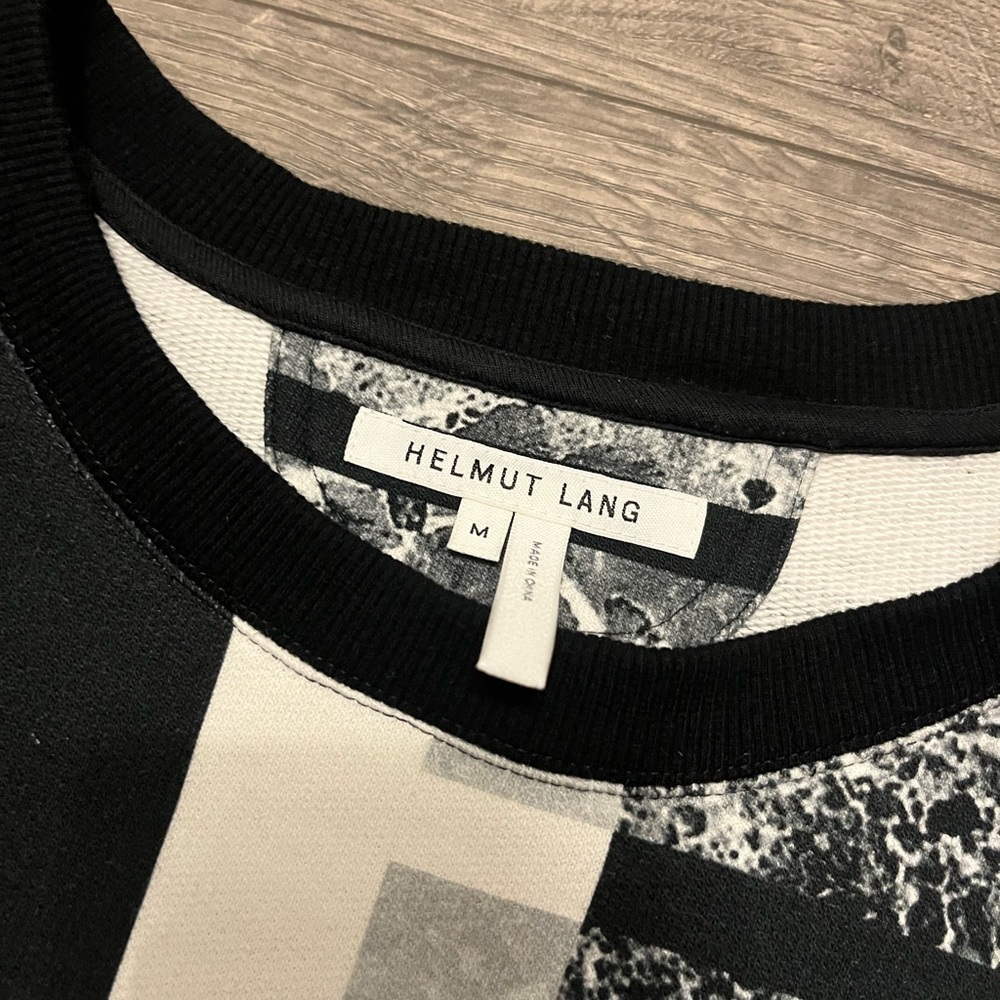 Helmut Lang Monochrome Striped Crewneck Sweater image 4